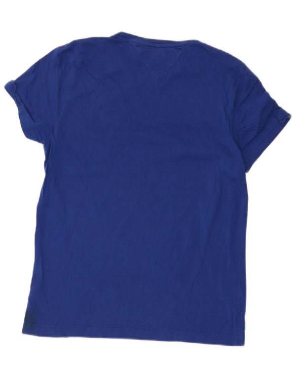 Tommy Hilfiger T-Shirt Graphique Homme Petit Bleu Coton