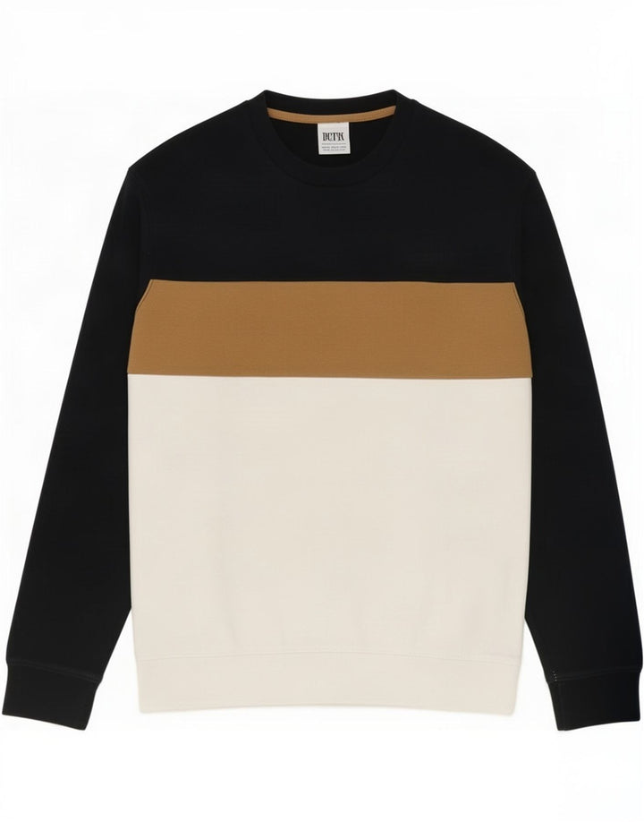 Zara Homme Sweatshirt Jumper Medium Multicolore Colourblock