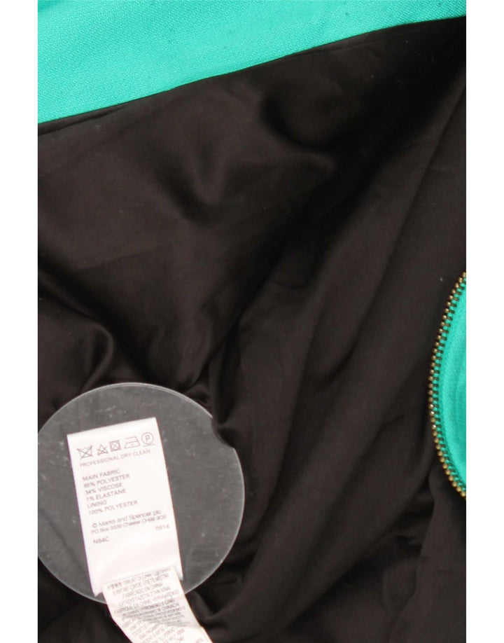 Marks & Spencer Pardessus zippé pour femme UK 12 Polyester vert moyen