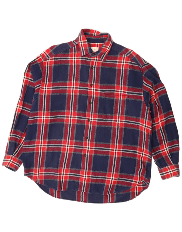 Montaliani Chemise Flanelle Homme XL Bleu Marine Plaid Coton