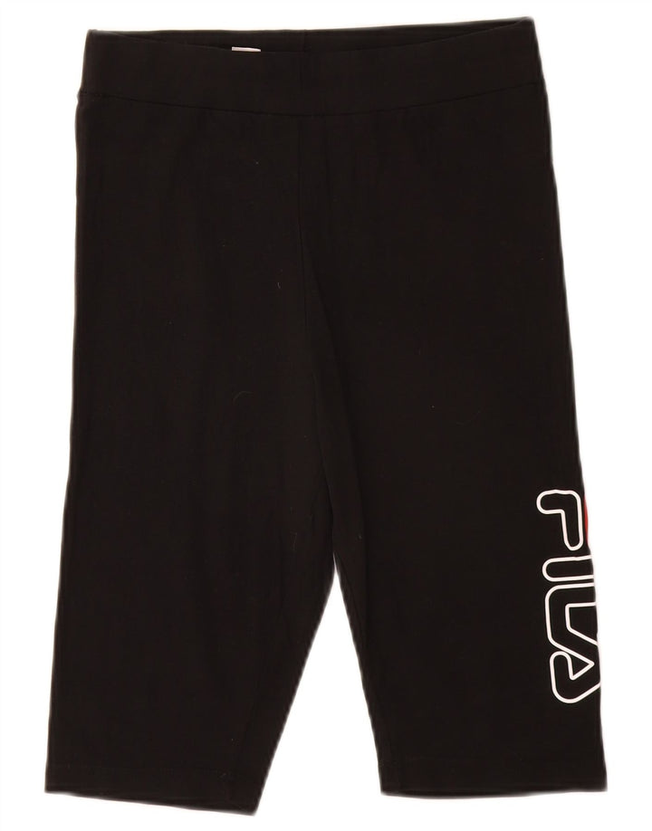 FILA Short de sport graphique pour femme UK 8 Small Noir