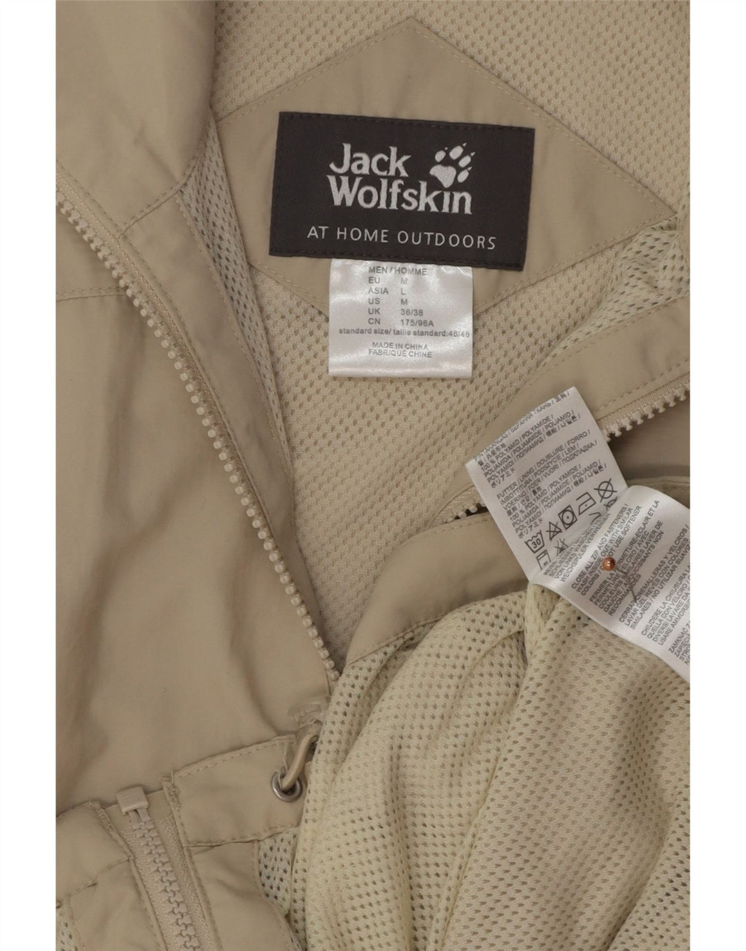 Jack Wolfskin Veste de survêtement sans manches pour homme UK 36/38 Beige moyen