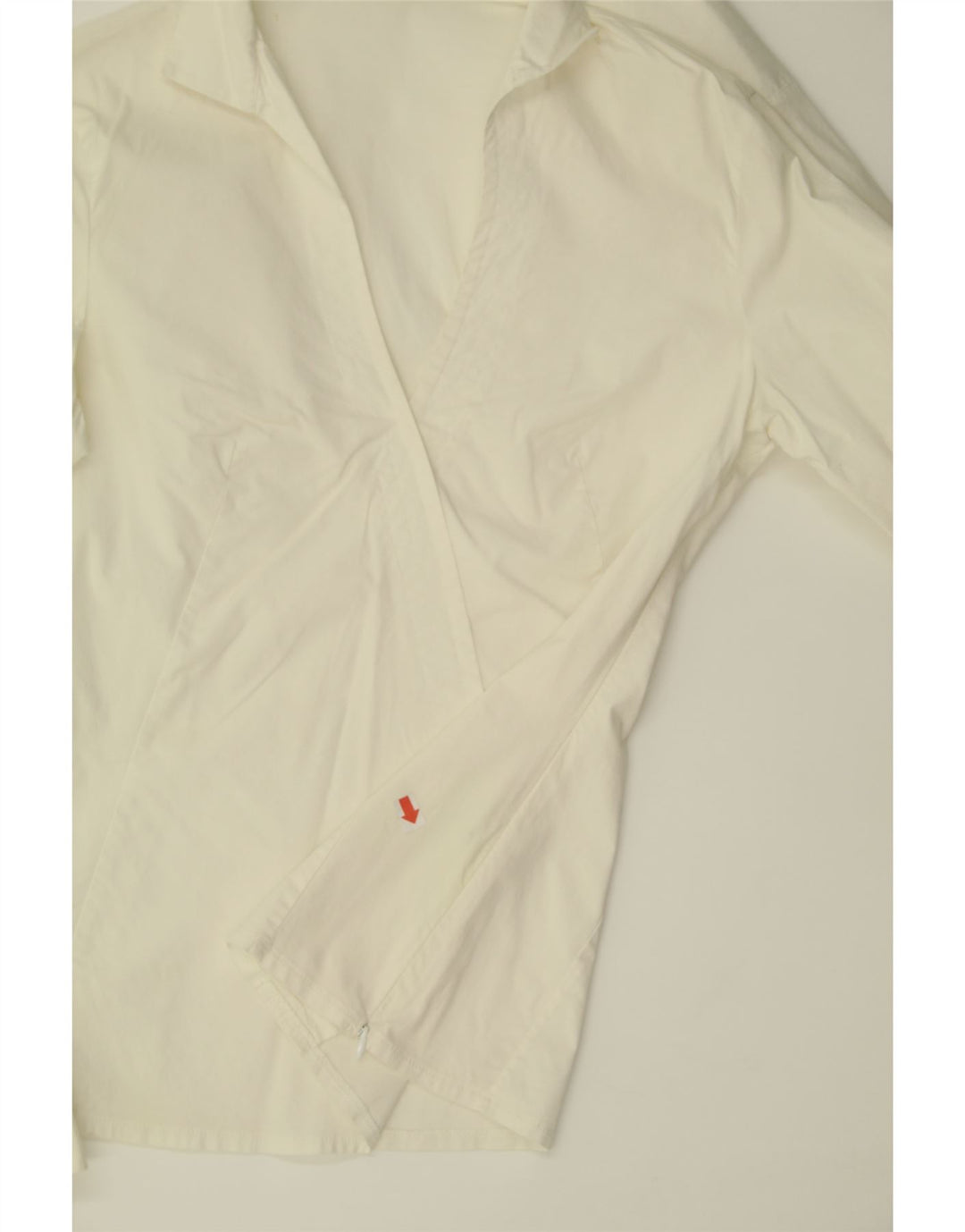 BENETTON Chemise Chemisier Femme UK 12 Coton Blanc Moyen