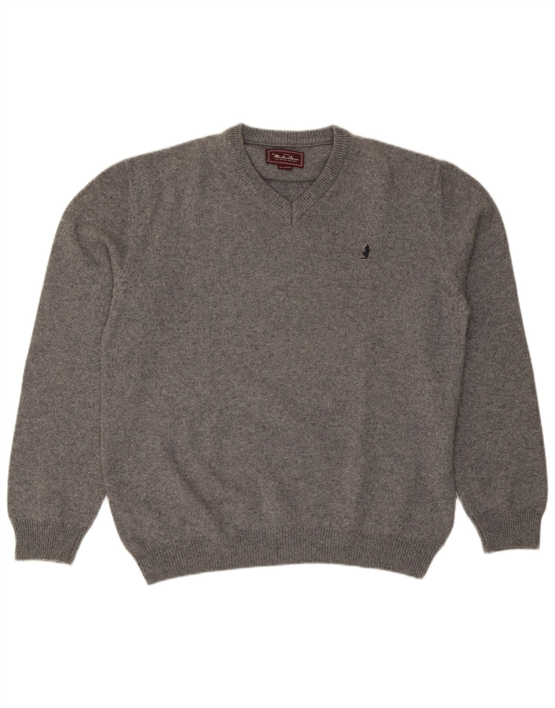 Marlboro Classics Pull col V pour homme 2XL Gris Laine