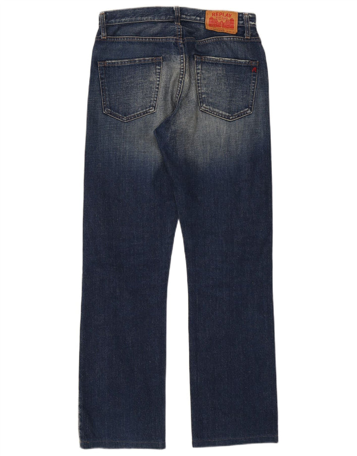 Replay Jean droit femme W29 L32 bleu marine coton