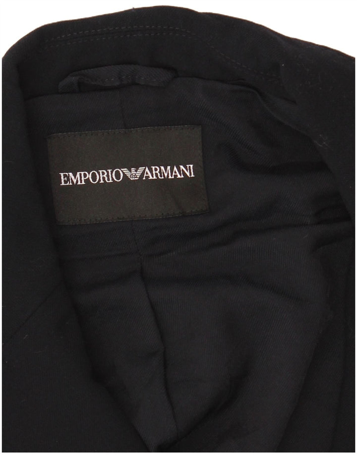 Emporio Armani Veste blazer à 2 boutons pour femme UK 8 Small Bleu marine