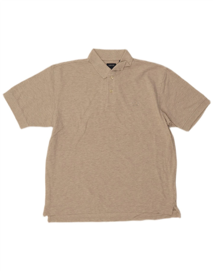 IZOD Polo Homme Coton Chiné Beige Moyen