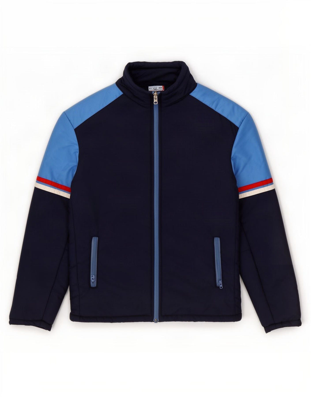 MARILENA Veste matelassée pour homme UK 38 Medium Navy Blue Colourblock Polyamide