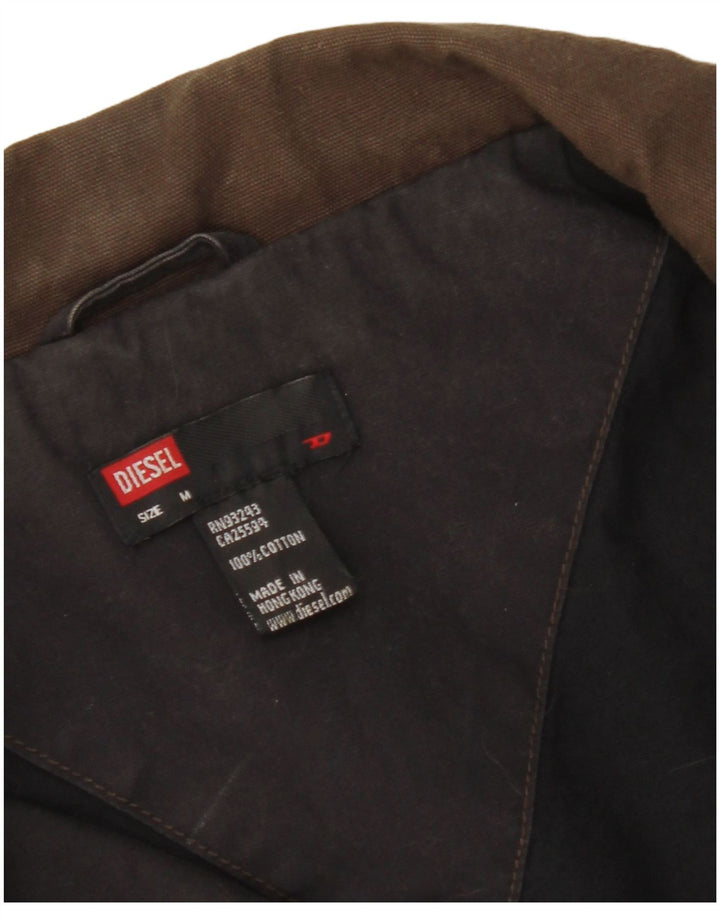 Diesel Veste Blazer 3 Boutons Femme UK 12 Coton Noir Moyen