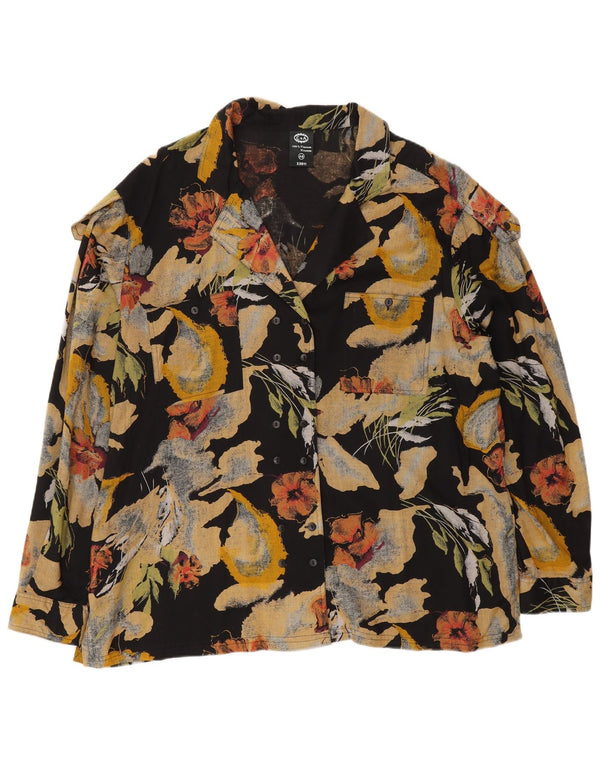 C&A Chemisier Femme EU 48 2XL Viscose Florale Multicolore