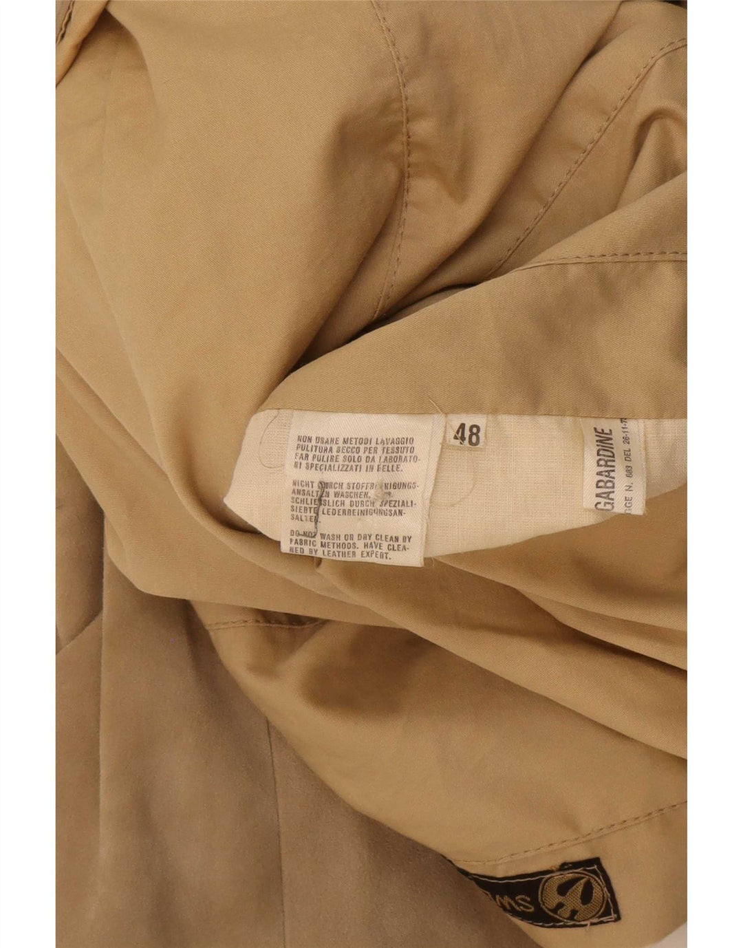 veste en daim réversible homme vintage IT 48 cuir beige moyen