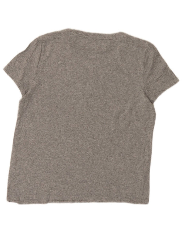 Tommy Hilfiger T-shirt graphique pour femme UK 14 Gris moyen en coton moucheté