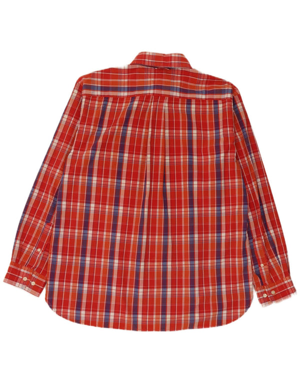 Tommy Hilfiger Chemise Homme Grand Carreau Orange Coton