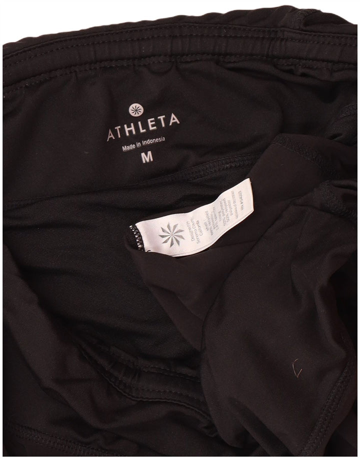 ATHLETA Short de sport pour femme UK 12 Medium Noir Polyester