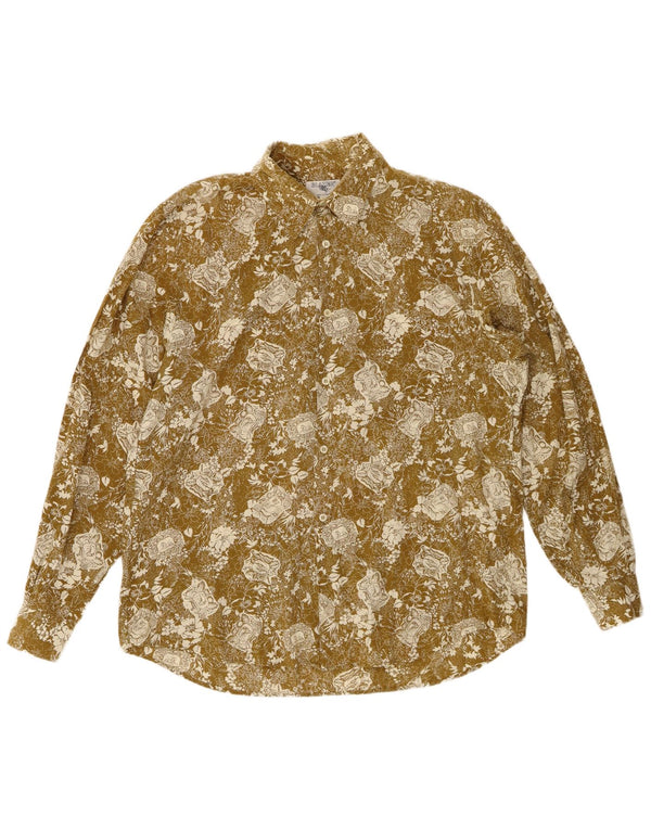 vintage Chemise Homme Grand Vert Floral