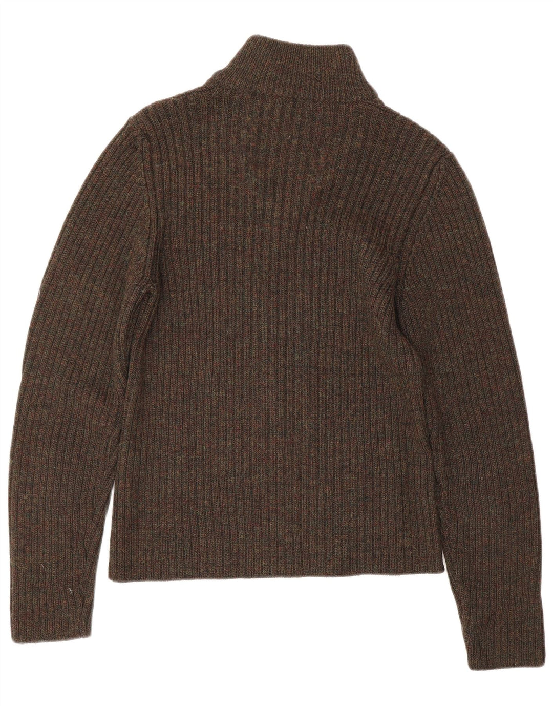 PRADA Pull col zippé pour femme IT 48 XL Laine vierge marron