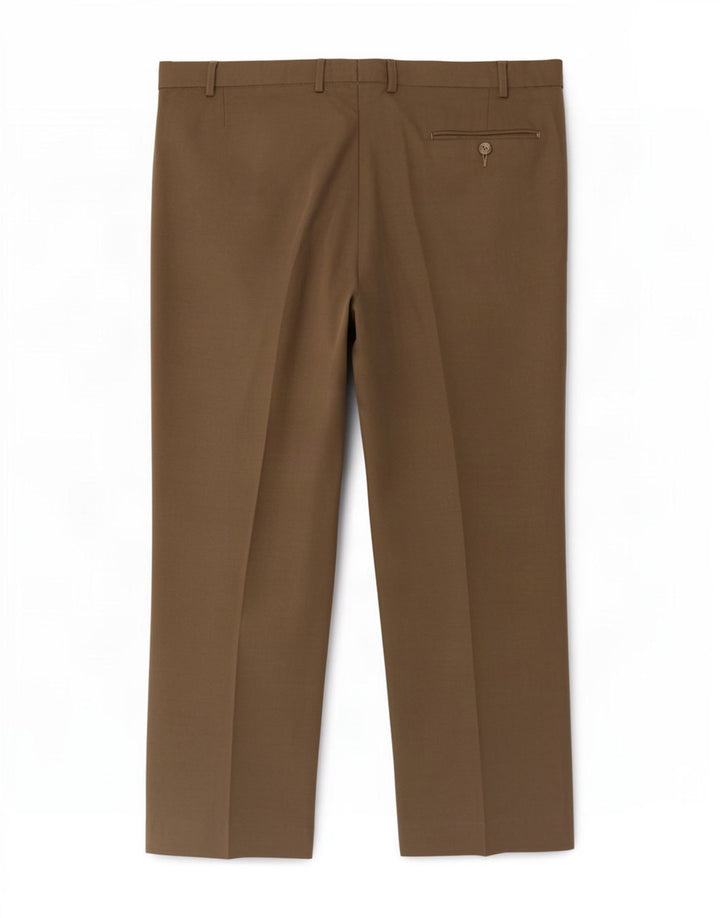 Marks & Spencer Pantalon de Costume Droit Homme W42 L29 Beige Polyester