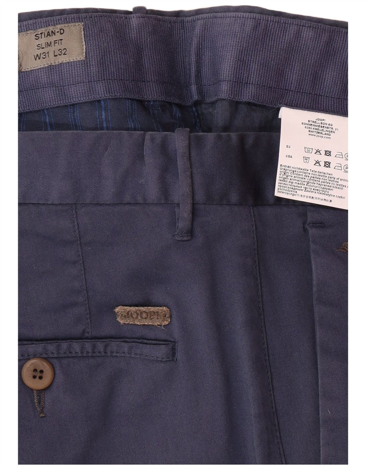 JOOP Pantalon Chino Slim Fit Homme W31 L32 Bleu Marine Coton