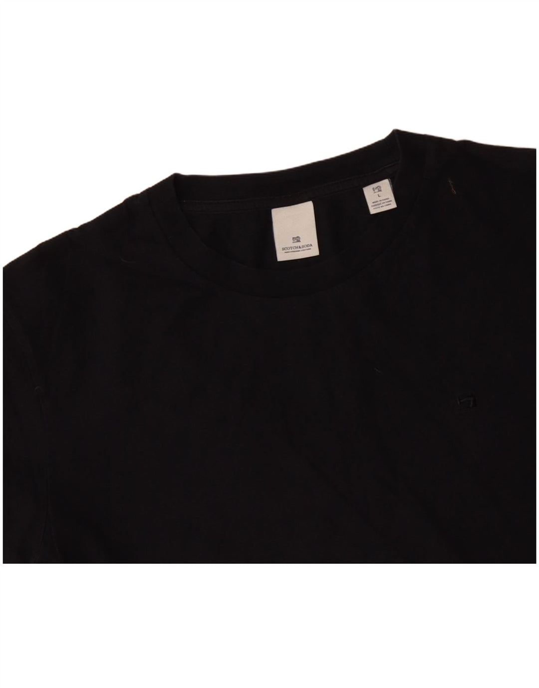 SCOTCH & SODA T-Shirt Homme Haut Large Noir Coton