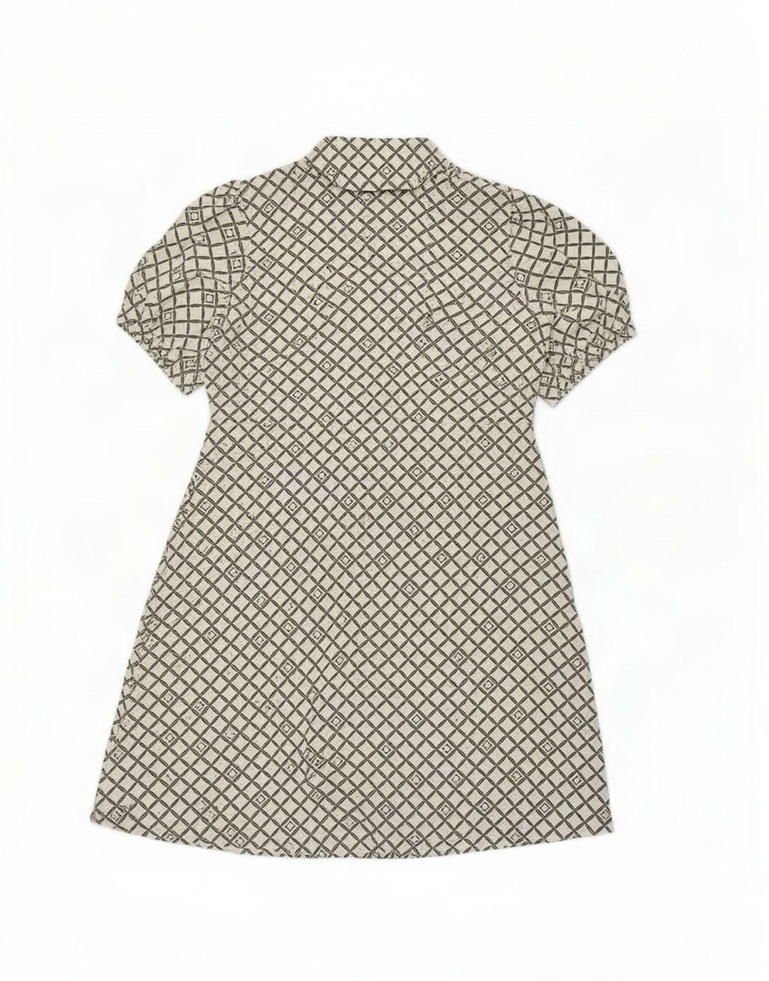 Marks & Spencer Robe trapèze pour femme UK 46 Large Blanc Géométrique Polyester