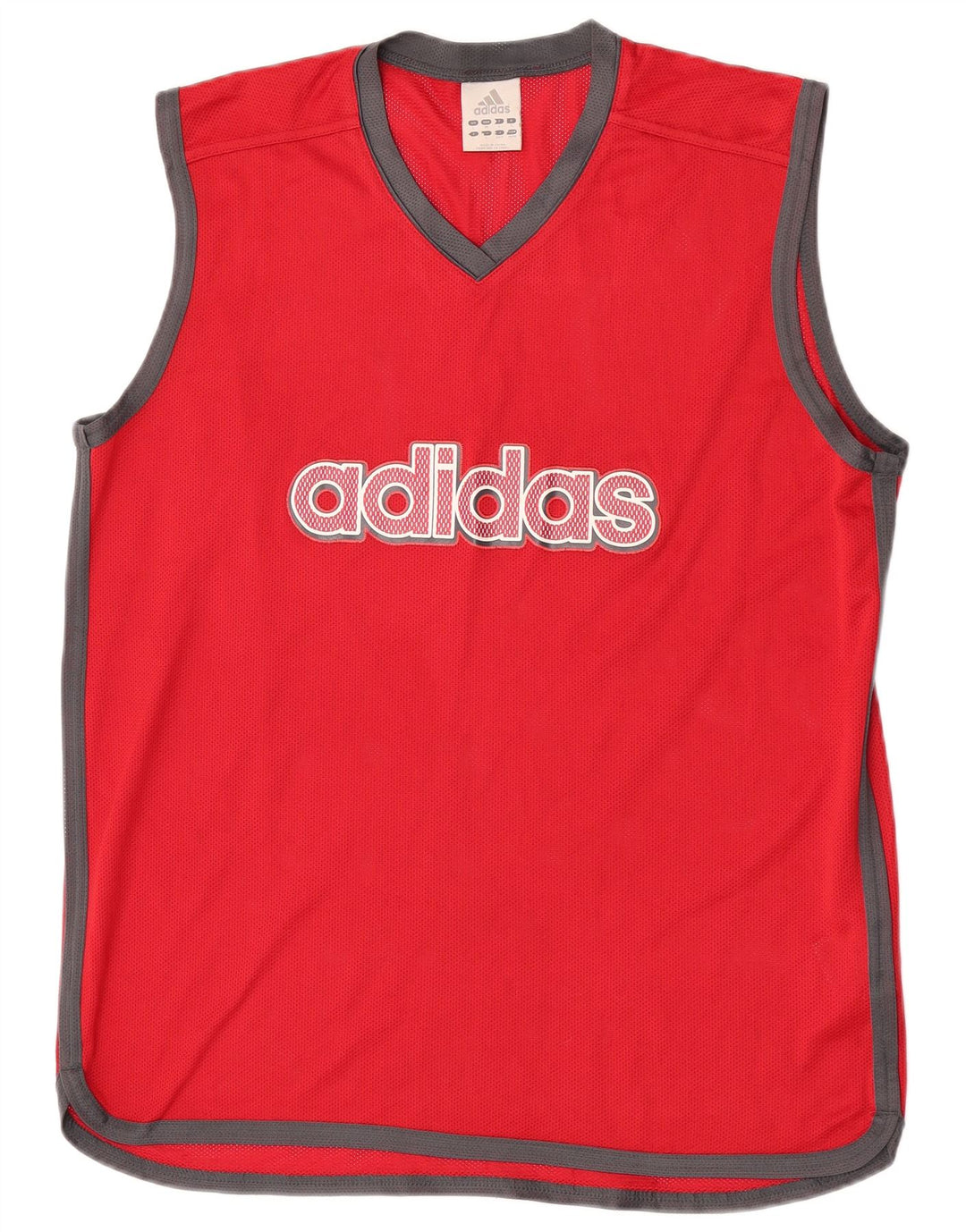 Adidas Mens Graphic Débardeur Grand Rouge Polyester