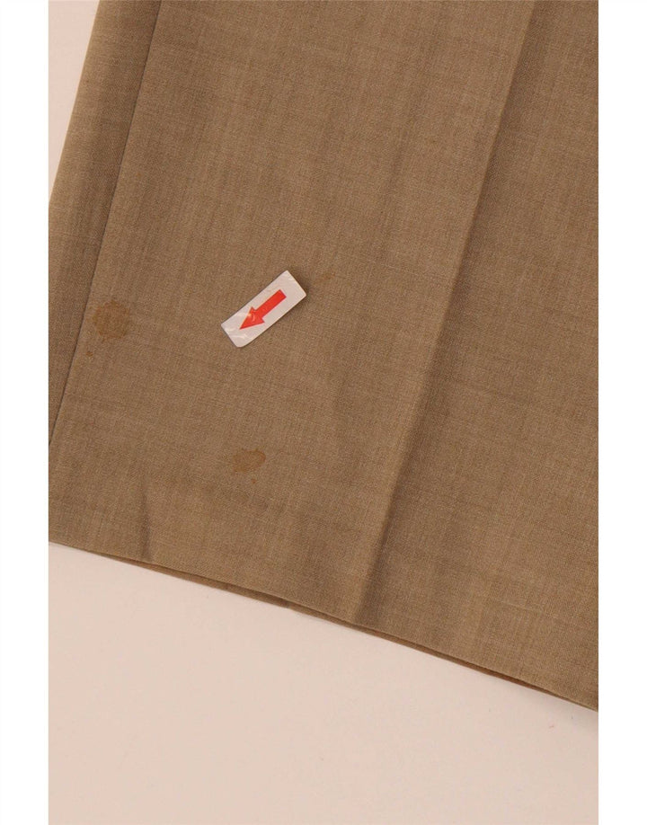Farah Pantalon de Costume Droit Homme W36 L29 Beige Polyester