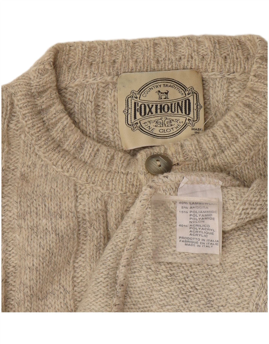 Foxhound Pull col rond homme XL laine beige