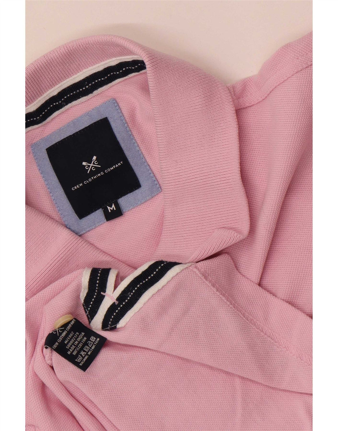 Crew Clothing Polo Homme Coton Rose Moyen