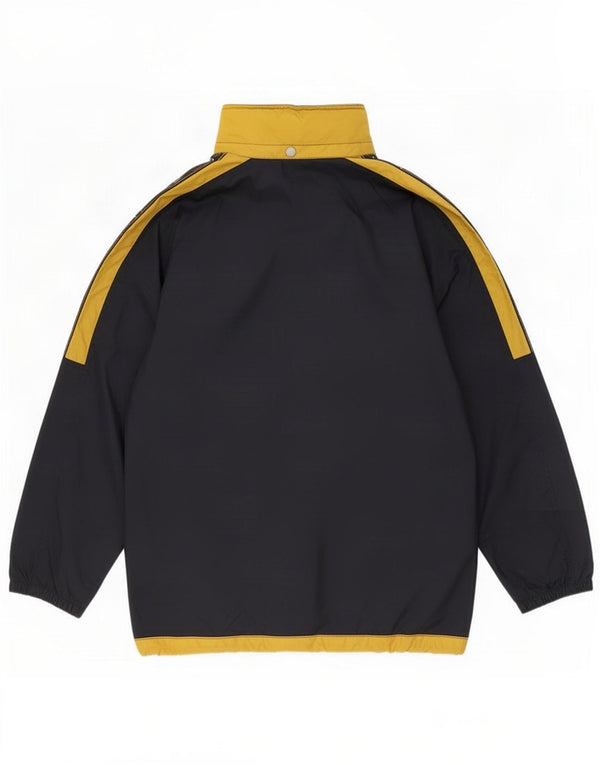 Brugi Veste de pluie graphique pour homme UK 40 Large Noir Colorblock Polyamide