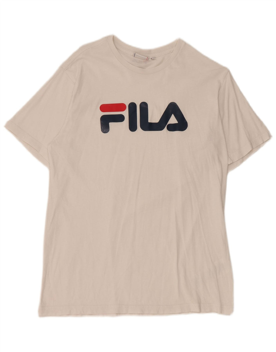 Fila T-Shirt Graphique Homme Petit Blanc Coton