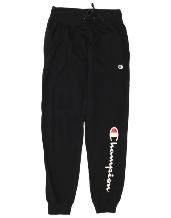 Champion Pantalon de survêtement graphique pour femme Joggers UK 8 Small Noir