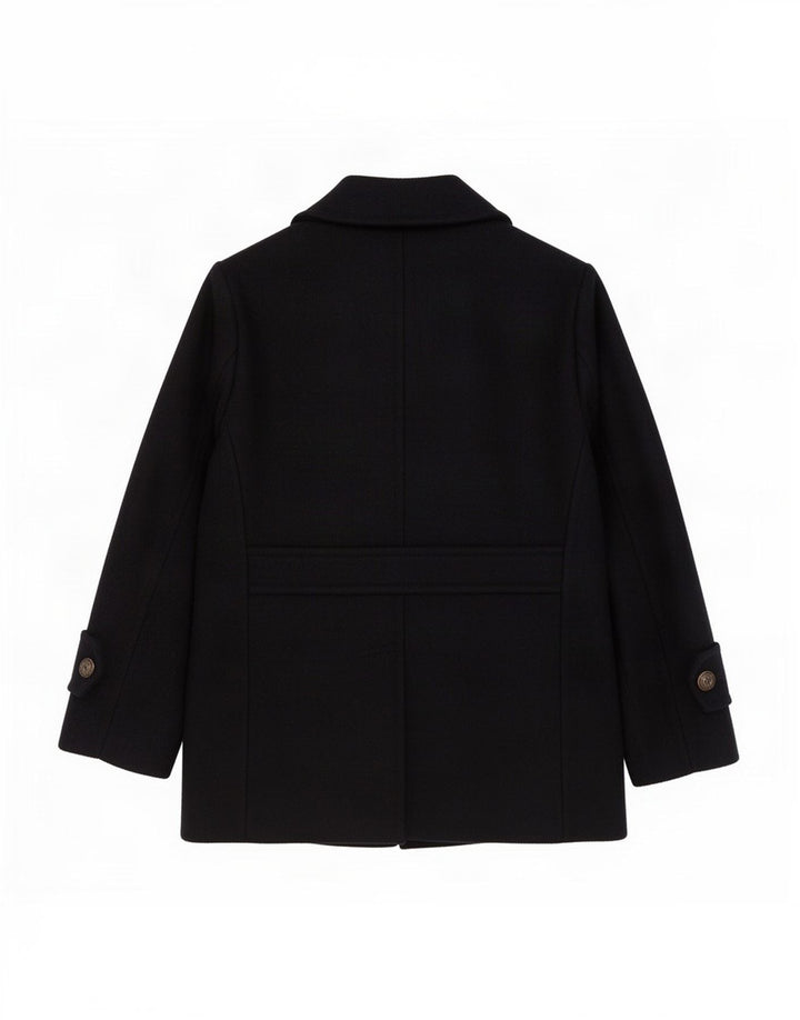 Zara Caban Femme UK 20 2XL Bleu Marine Polyester