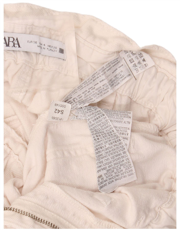 Jean fuselé pour femme ZARA EU 36 XS W26 L24 coton blanc