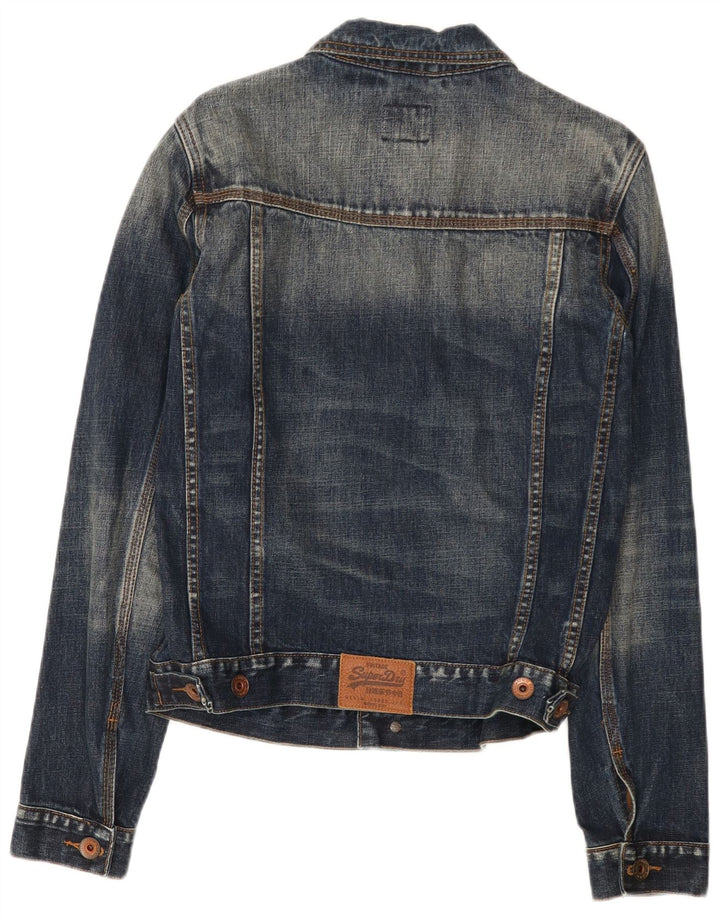 Superdry Veste en jean pour homme UK 38 Bleu marine moyen Coton