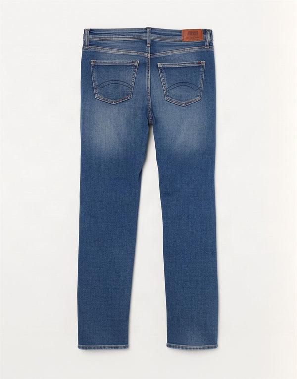 Tommy Hilfiger Jean slim taille moyenne pour femme W29 L30 Bleu coton
