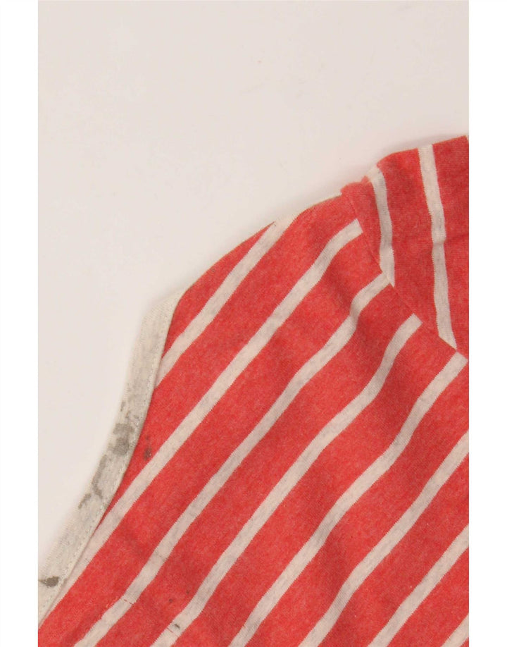 Fat Face Haut à manches longues pour femme en coton rayé orange moyen UK 42