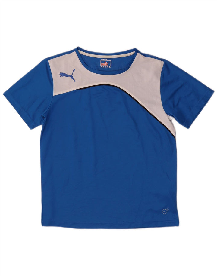 Puma T-Shirt Garçon 13-14 ans Bleu Colorblock Polyester