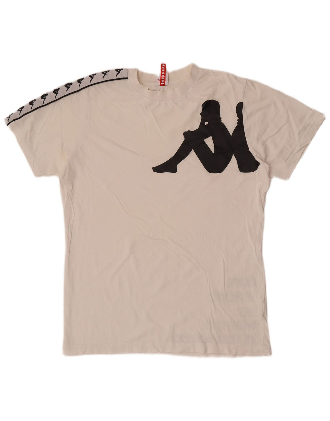 Kappa T-Shirt Graphique Homme Petit Blanc Coton