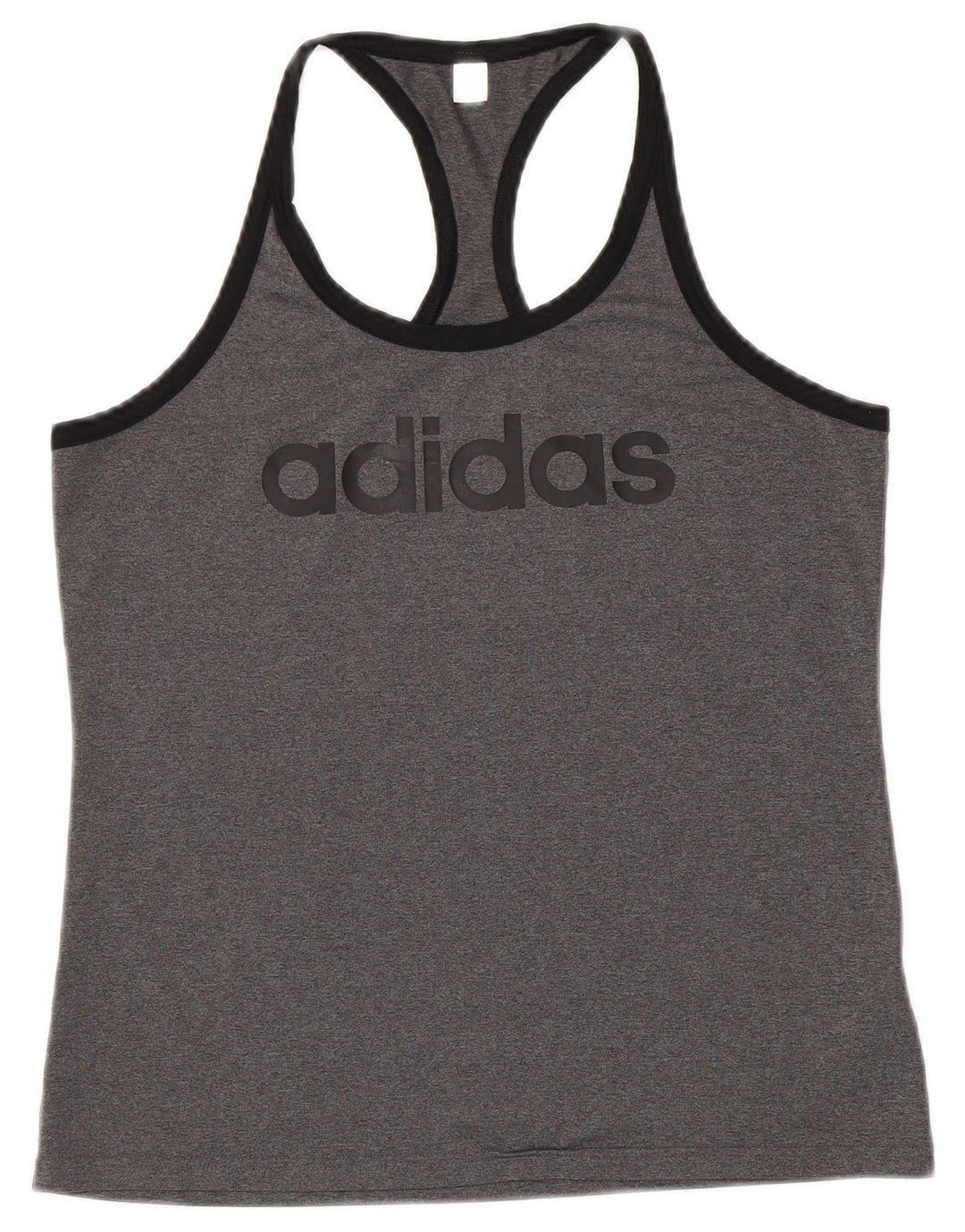 ADIDAS Femmes Climalite Graphic Débardeur UK 12/14 Gris Moyen Polyester