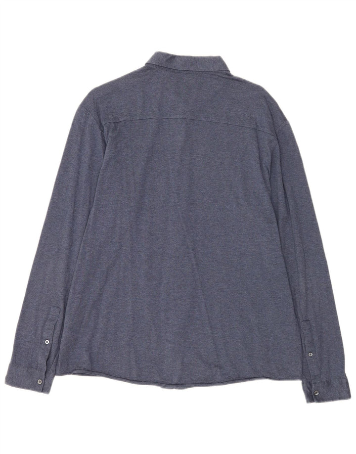 Cos Chemise Homme Large Bleu Marine Coton