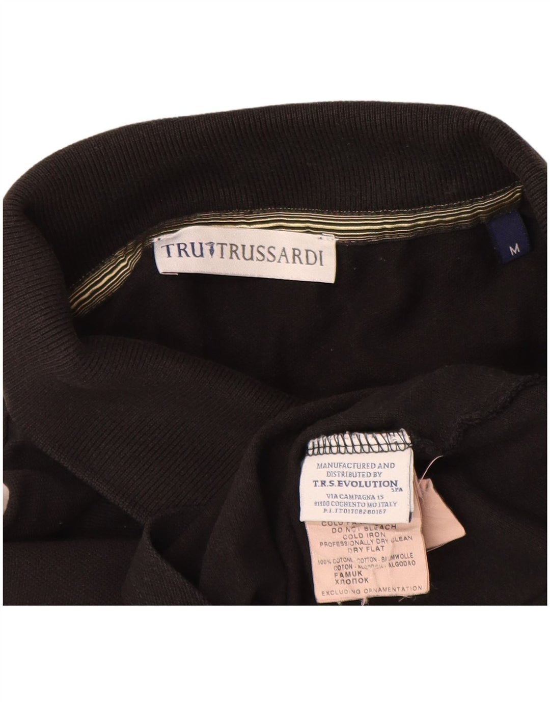 Trussardi Polo Homme Noir Moyen Coton
