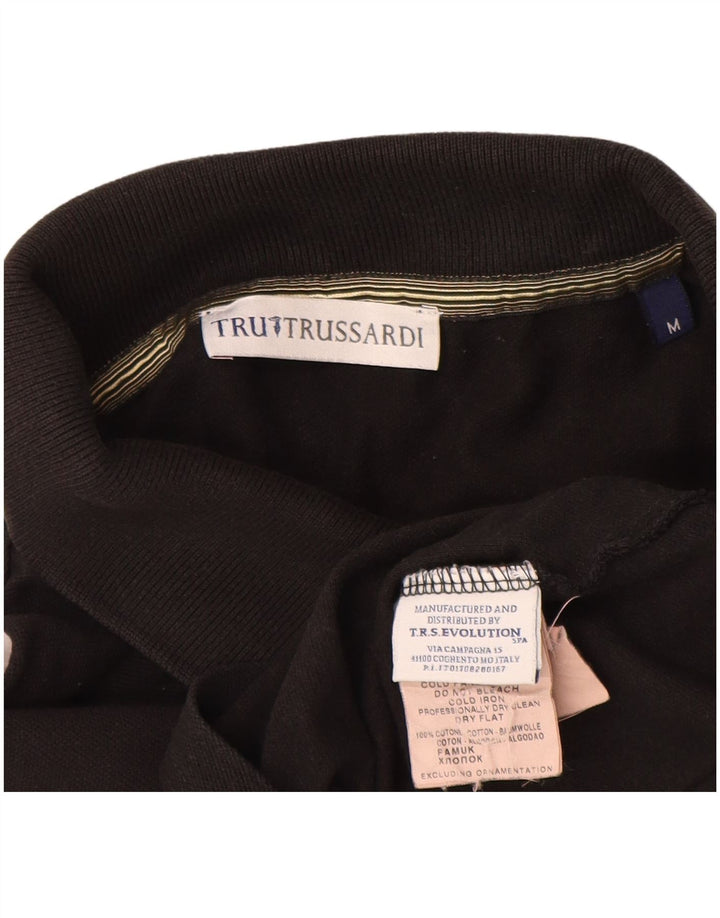 Trussardi Polo Homme Noir Moyen Coton