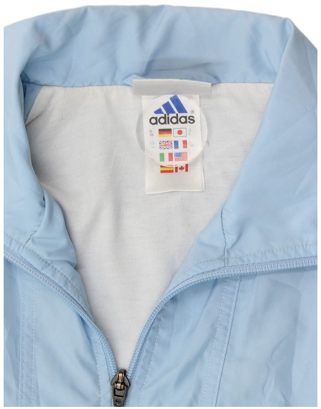 Adidas Veste de pluie pour femme UK 10 Petit Bleu Polyester