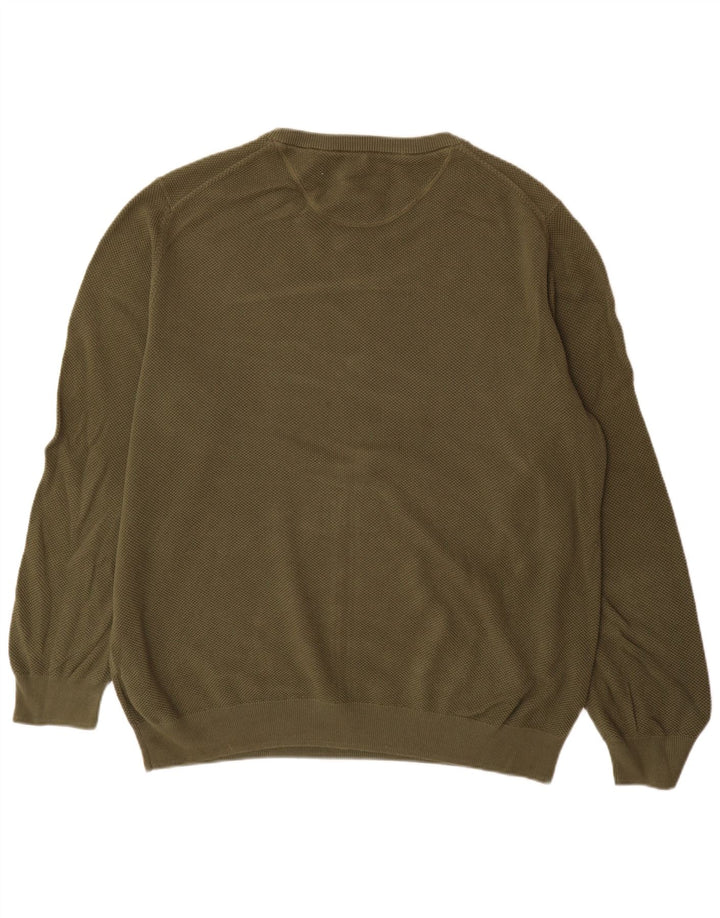 Gant Pull à col rond pour homme 2XL en coton kaki