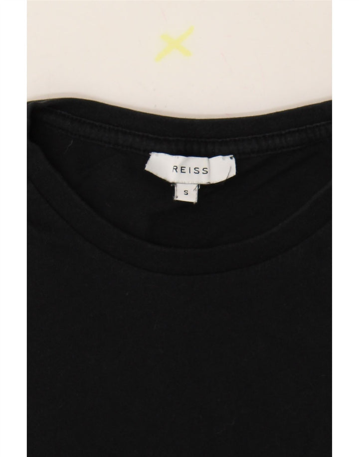 REISS T-Shirt Homme Haut Petit Noir Coton