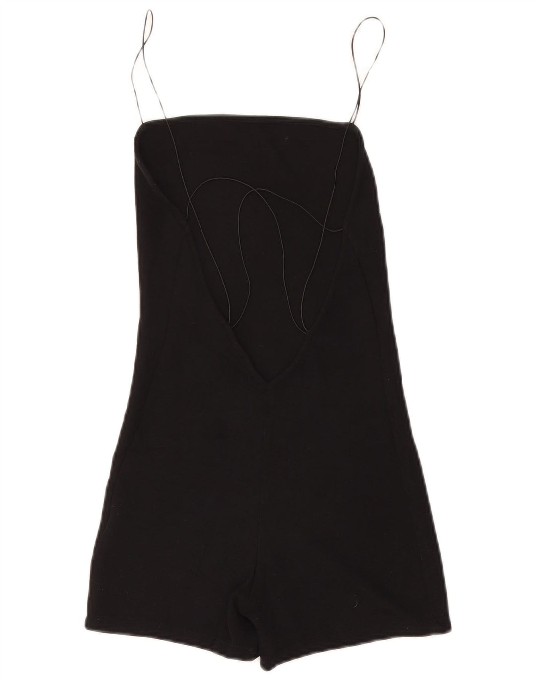 ZARA Combishort sans manches pour femme UK 14 Medium Noir Coton Moderne