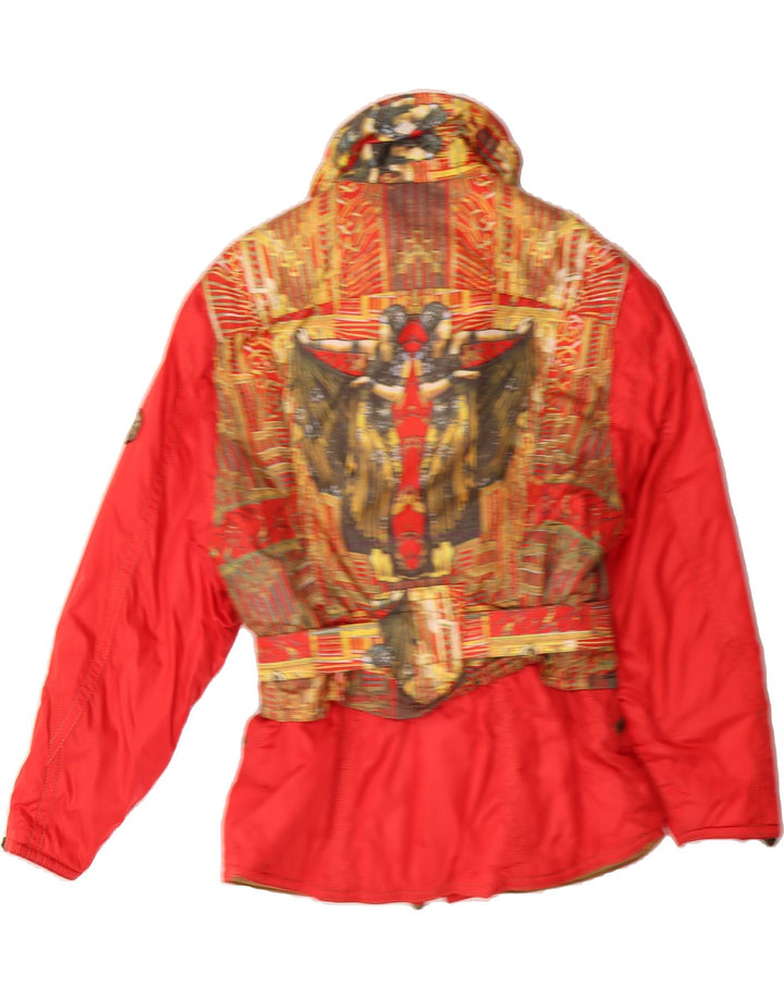 EMMEGI Womens Abstract Pattern Padded Jacket EU 36 Small Red Polyamide Vintage Emmegi and Second-Hand Emmegi from Messina Hembry 