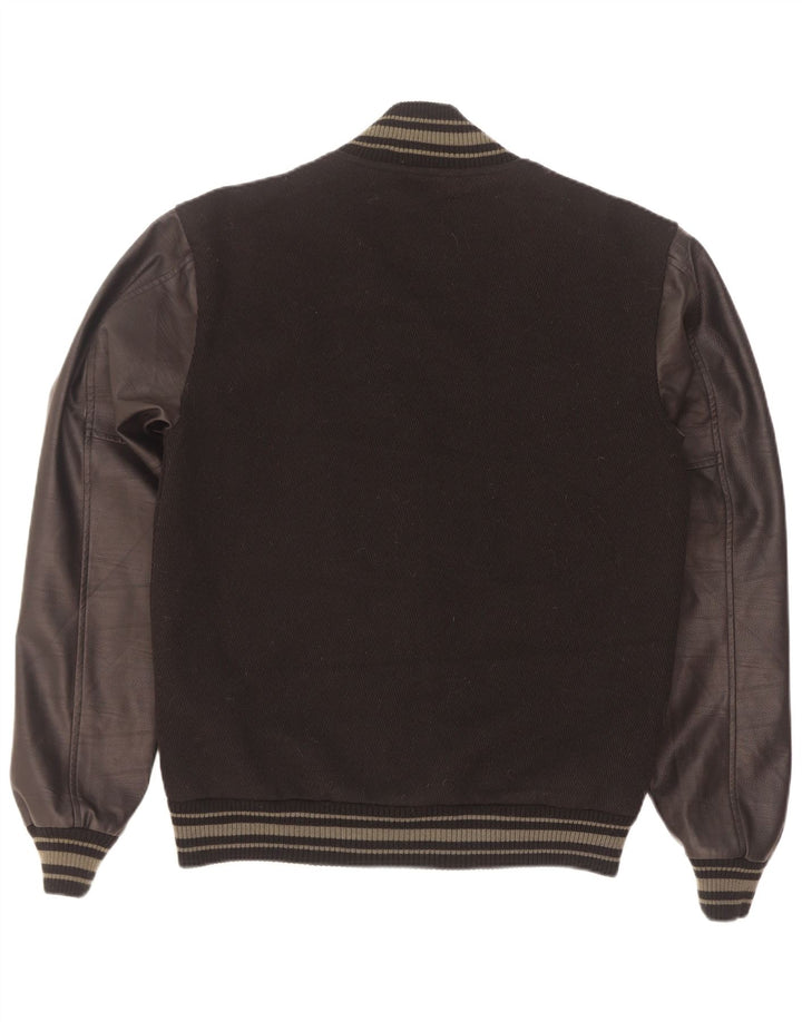 vintage Veste Varsity Homme UK 42 XL Nylon Noir