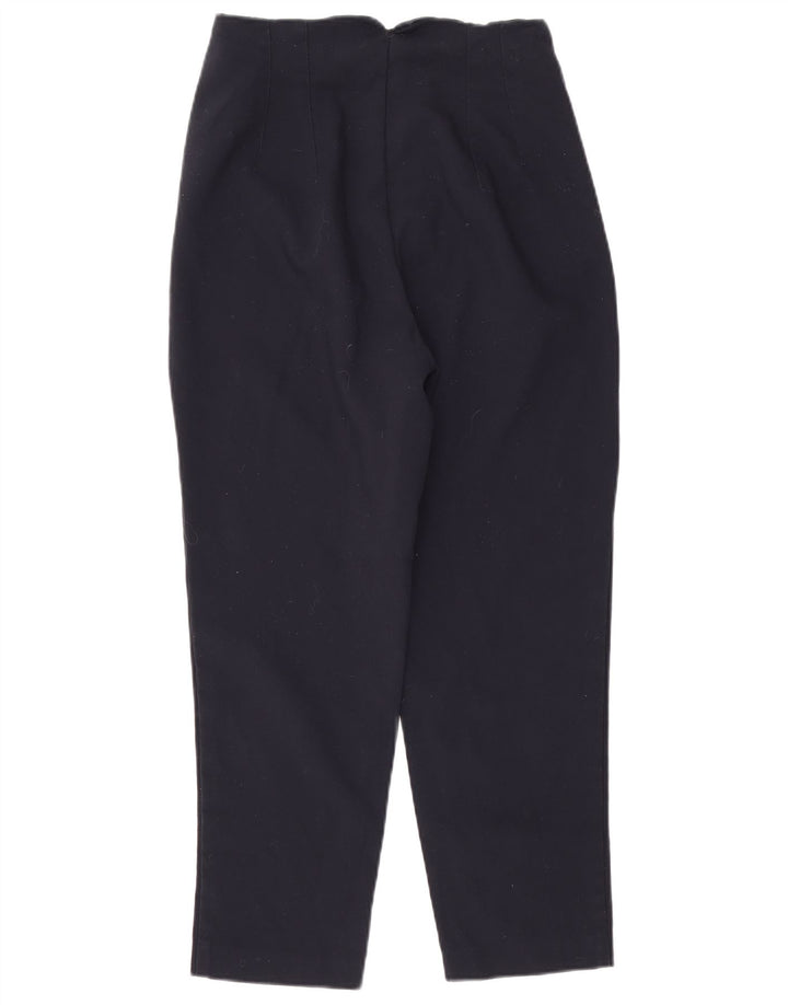 Zara Pantalon court fuselé pour femme Medium W28 L25 Bleu marine Polyester