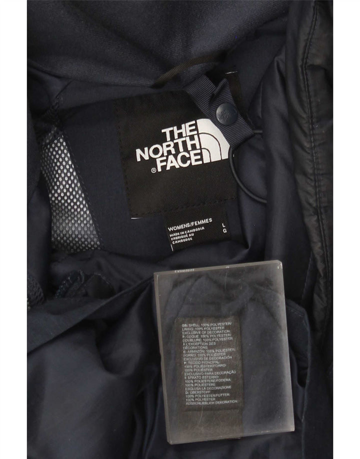 The North Face Veste de pluie à capuche pour femme UK 16 Large Bleu Marine Polyester